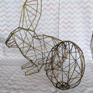 New - Decorative Metal Bunny and Egg